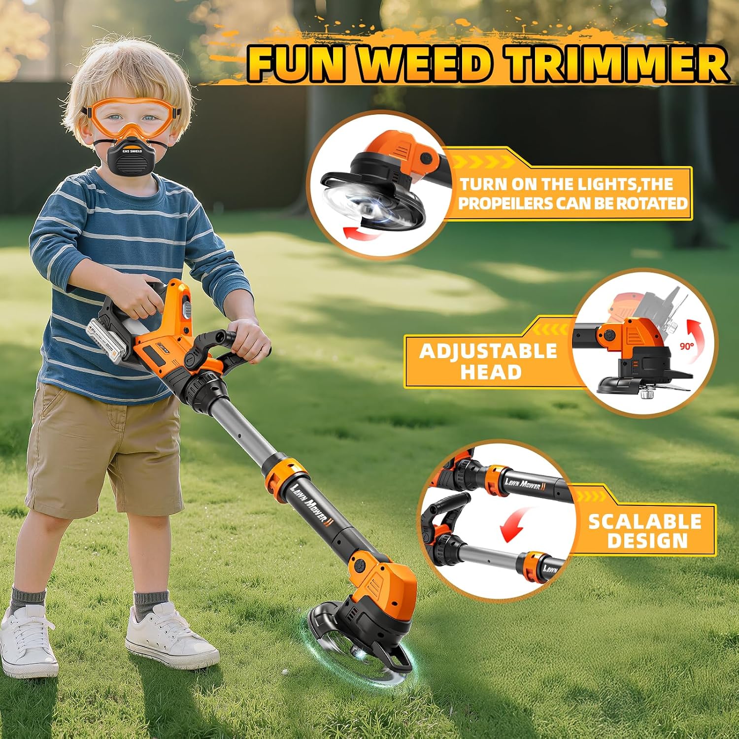 Detalle de Kids Tool Set: 3 in 1 Power Garden Tools with Sounds & Lights