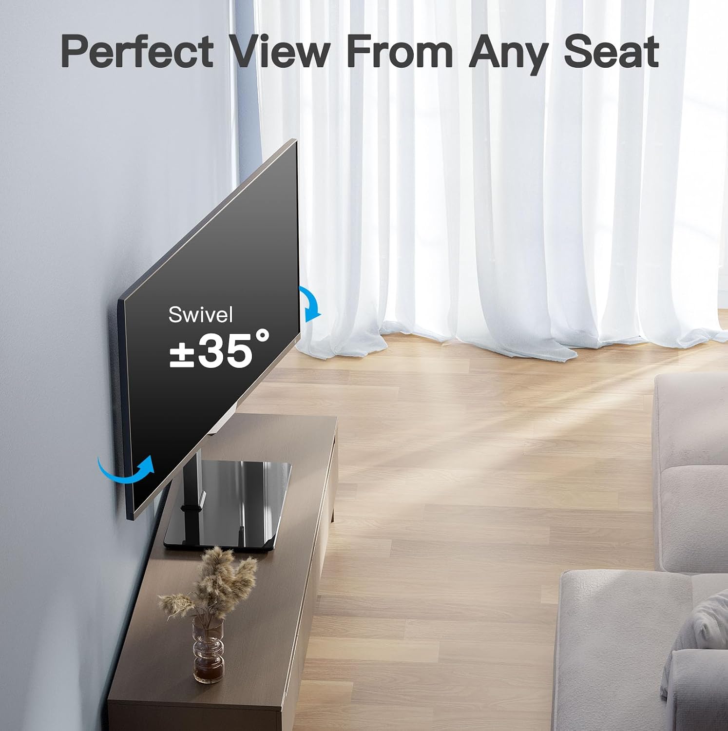 Thumbnail 2 de PERLESMITH PSTVS35 Universal Swivel TV Stand