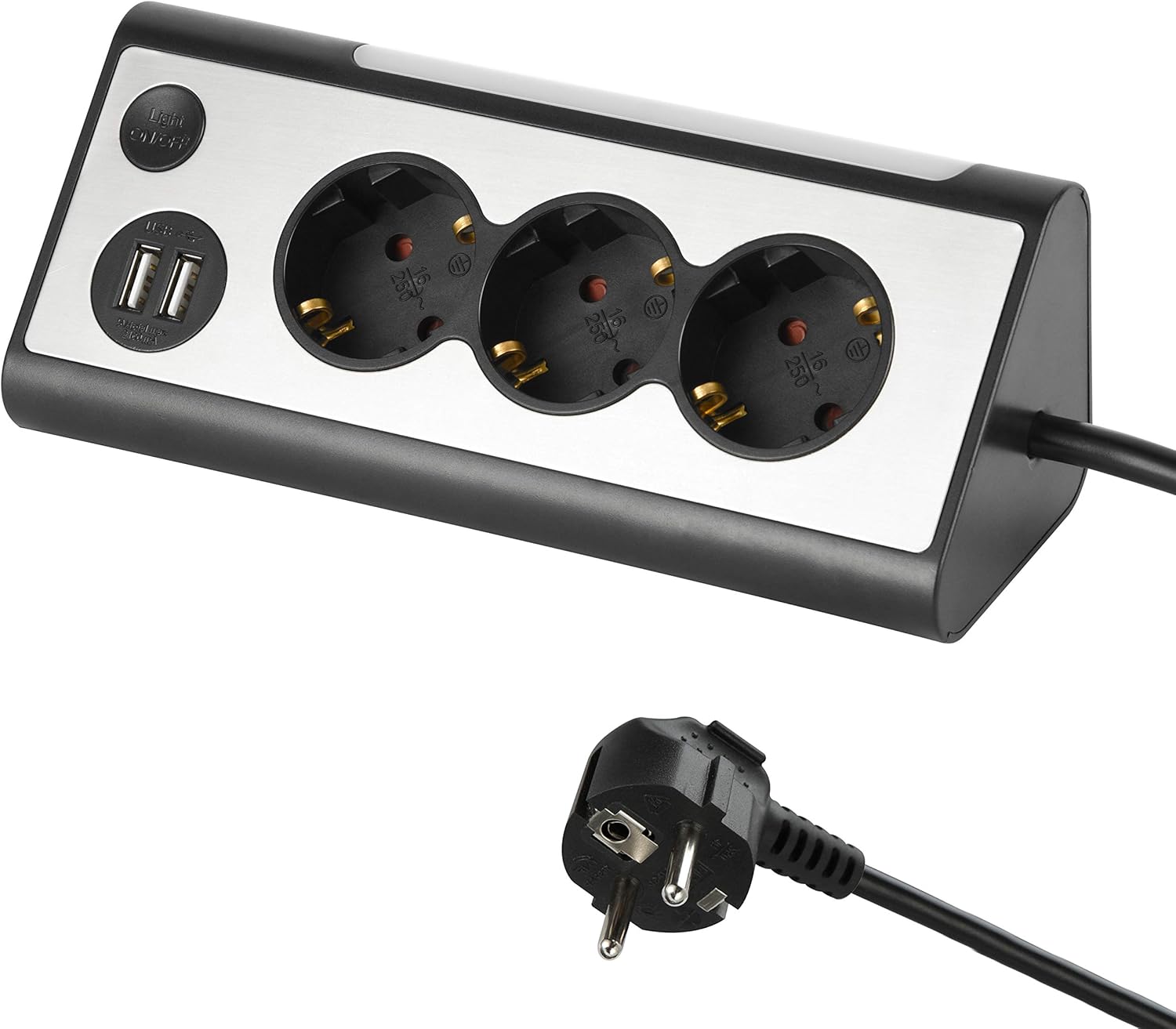Thumbnail 6 de Electraline 62514 Regleta Angular cocina 3 Schuko 2 USB