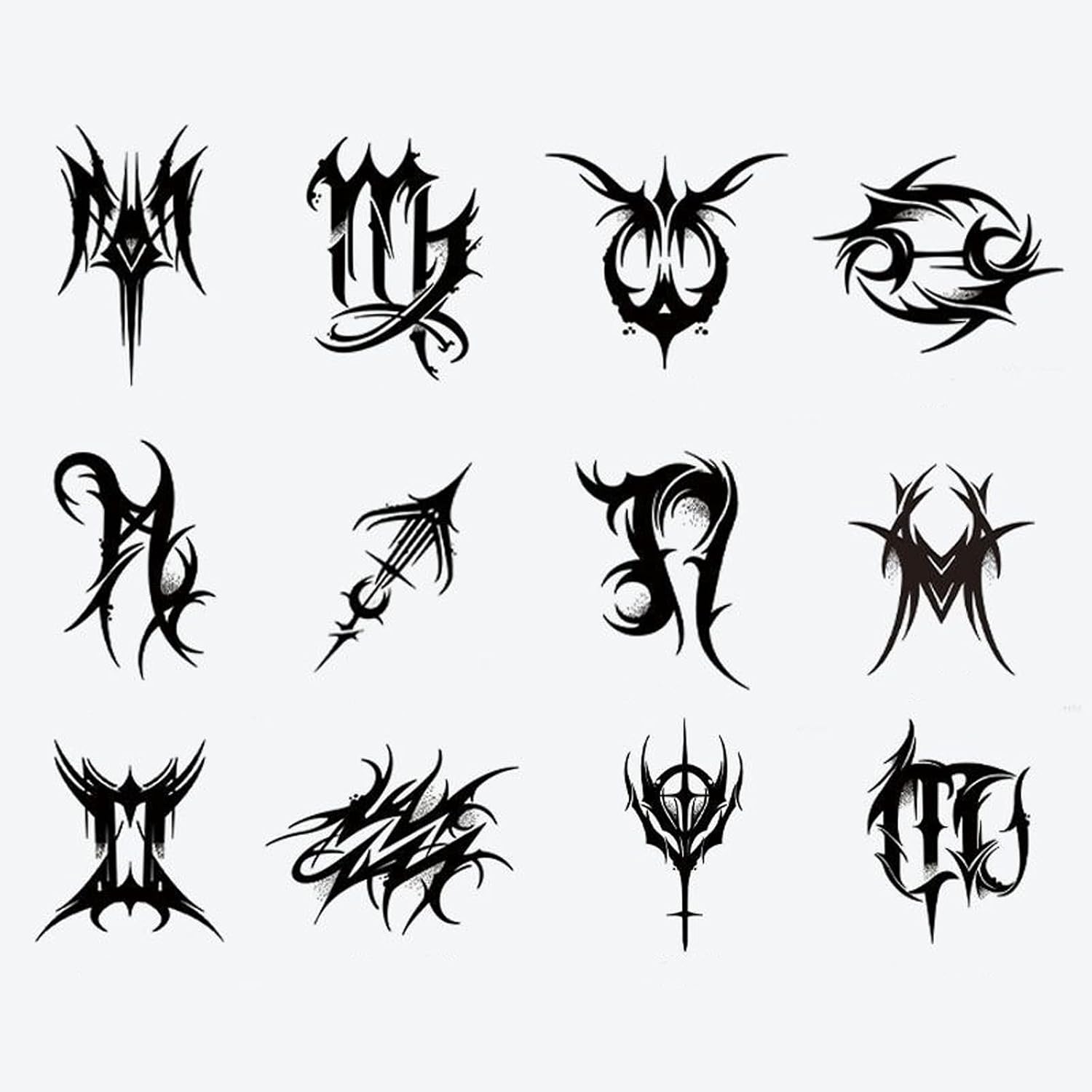 Detalle de Temporary Zodiac Tattoos, 12 Signs