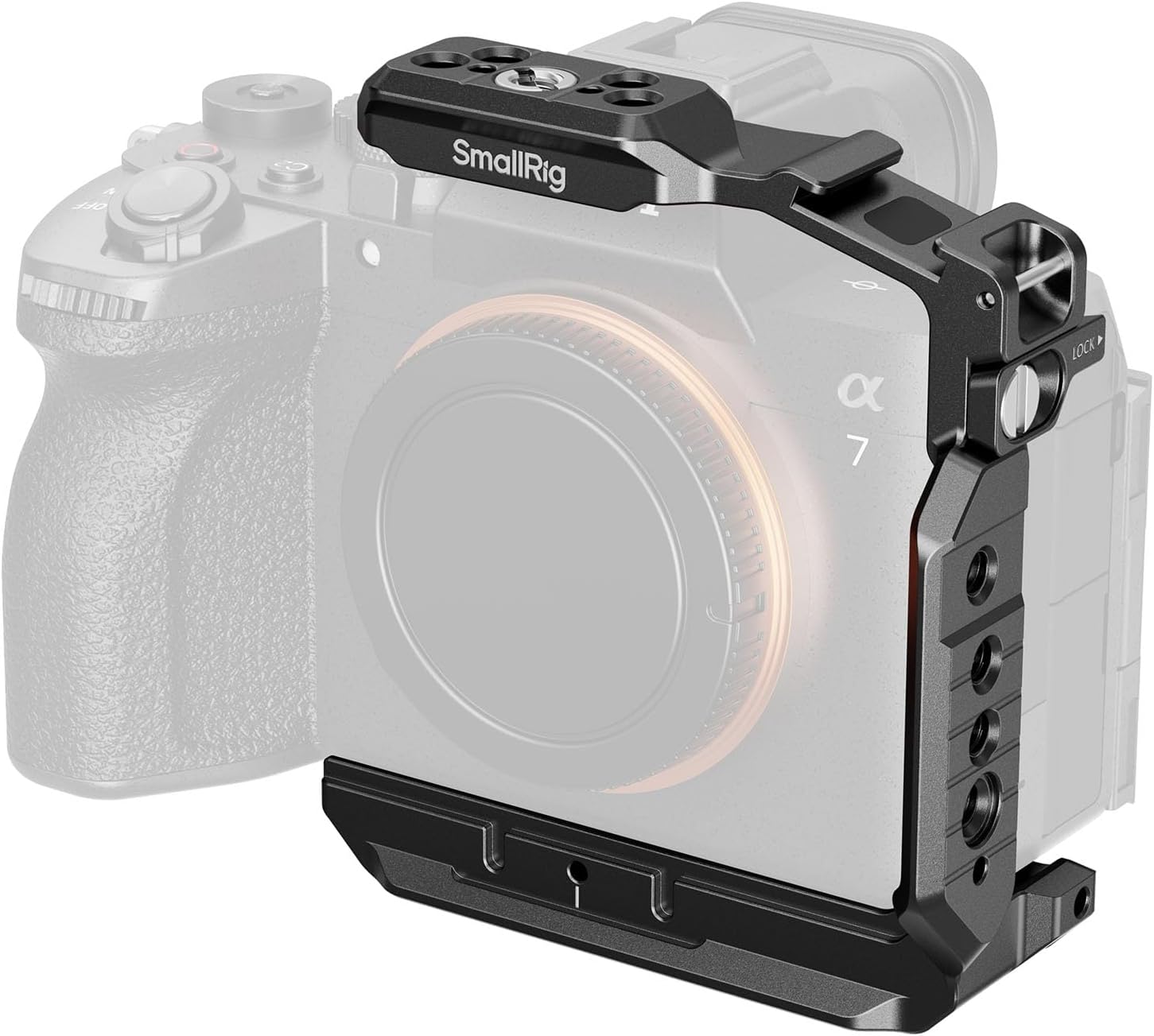 Detalle de SMALLRIG HawkLock Quick Release Half Cage for Sony Alpha 7 V / 7R V / 7 IV (6023)