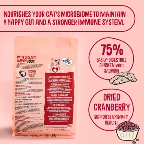 Detalle de Scrumbles All Natural Dry Cat Food with Chicken & Fresh Salmon (2.5 Kg) – High Protein for Adults & Seniors