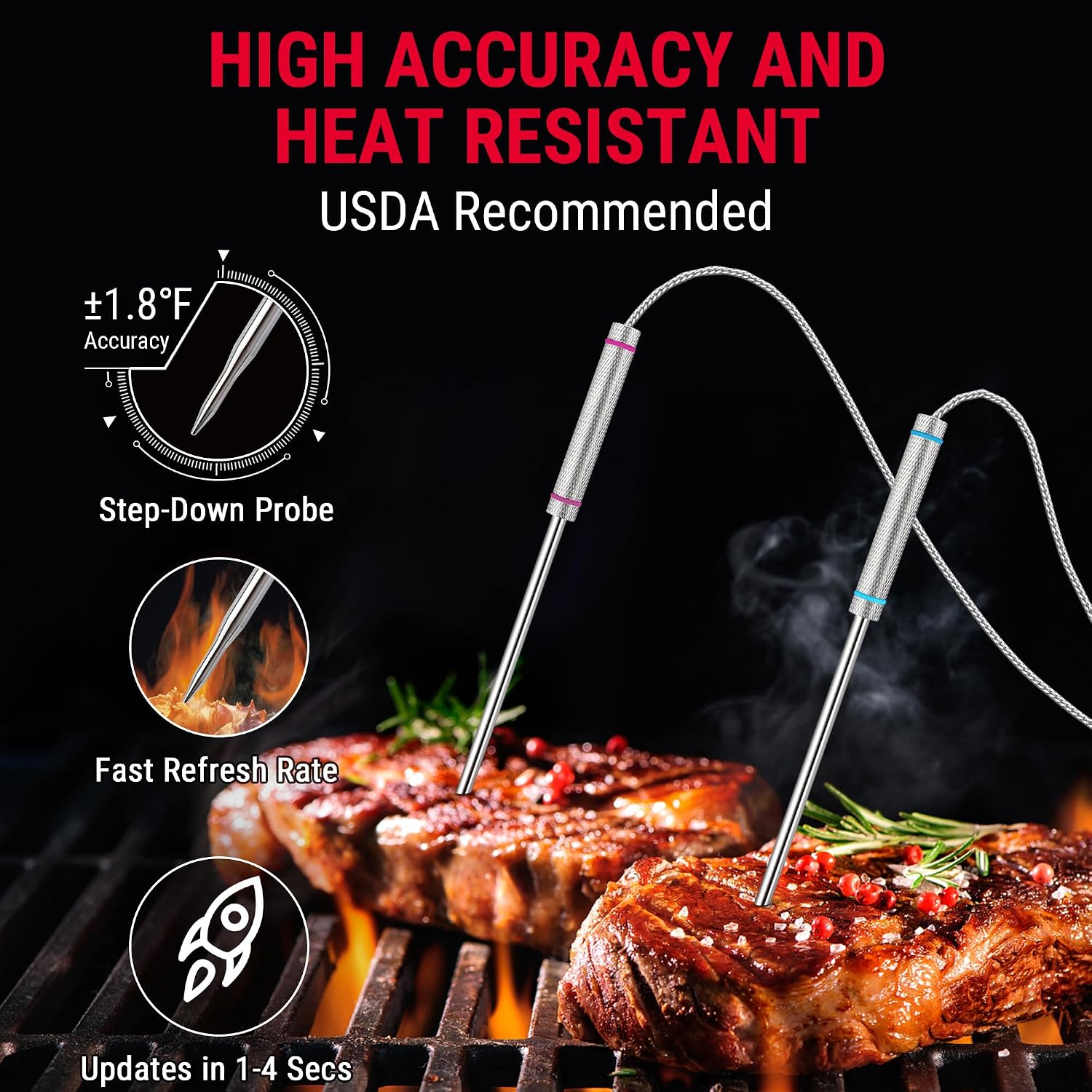 Detalle 1 de TempPro wireless meat thermometer TempSync 1000FT