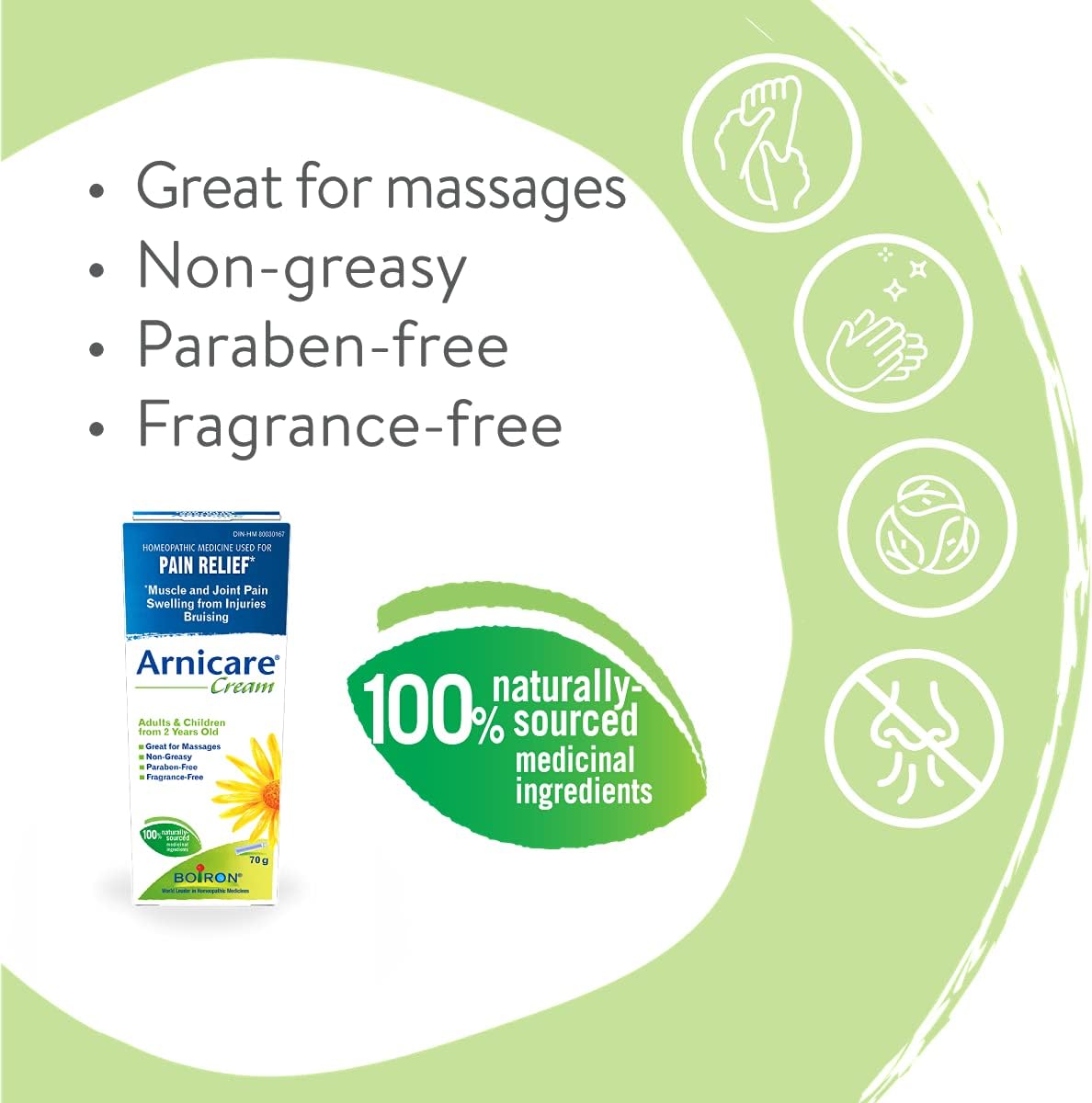 Thumbnail 5 de Boiron Arnicare Cream, 2 x 70 g, Arnica-Based Muscle & Joint Relief