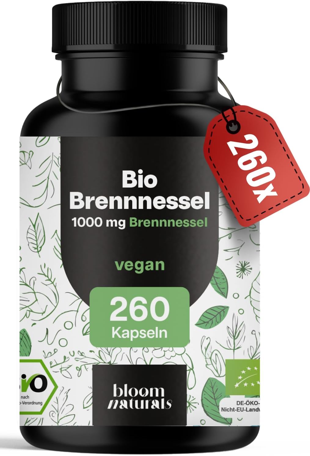 Detalle de Bio Brennnesselkapseln Hochdosiert 240 Kapseln