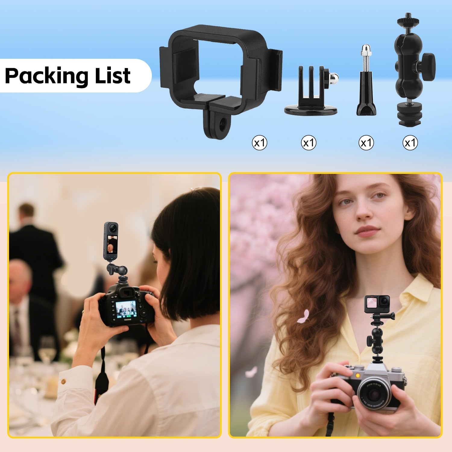 Thumbnail 6 de Cold Shoe Camera Mount with Ball Head Magic Arm for DJI Osmo Pocket 4/3