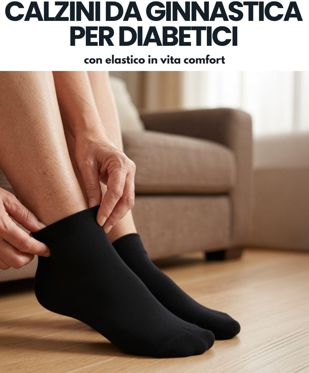Thumbnail 1 de sockenkauf24 - 10 paia calzini da ginnastica diabetici senza elastico né cuciture, per uomo e donna