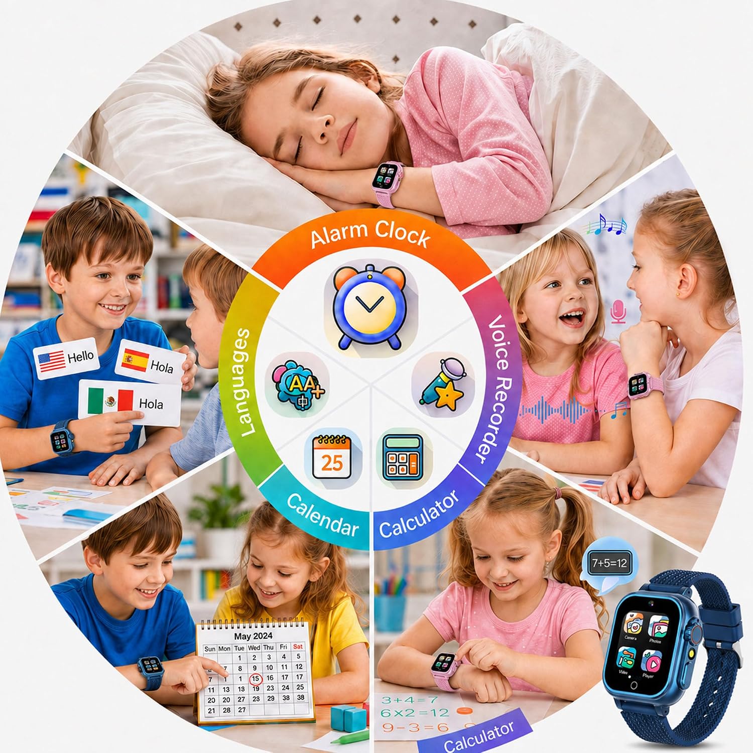 Thumbnail 6 de Goodatech Kids Smartwatch, 1.54-Inch Touchscreen