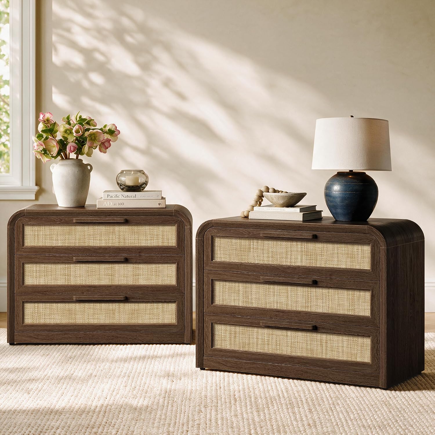 Detalle de Orvesino Nightstand Set of 2, 30-Inch Wide