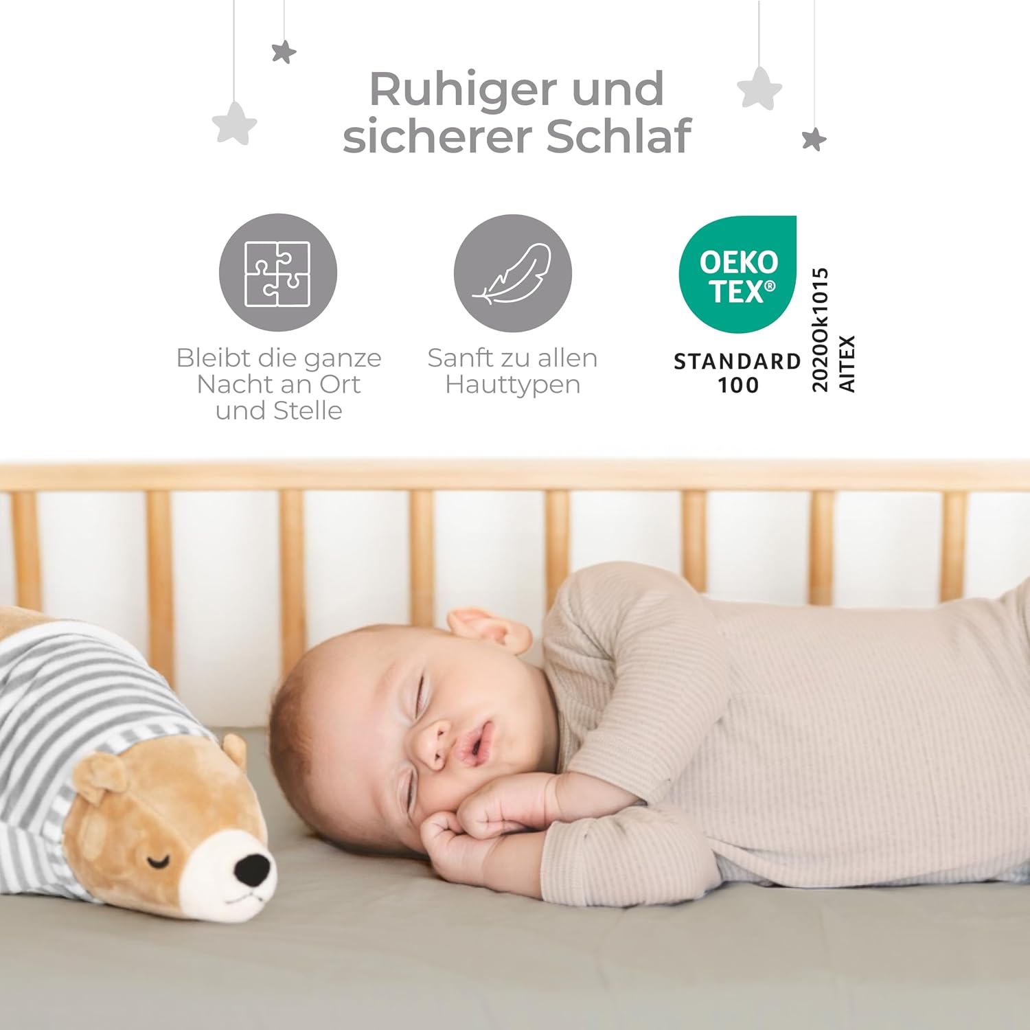 Thumbnail 4 de Dreamzie 2er Set Spannbettlaken 40x80 cm für Kinderwagen