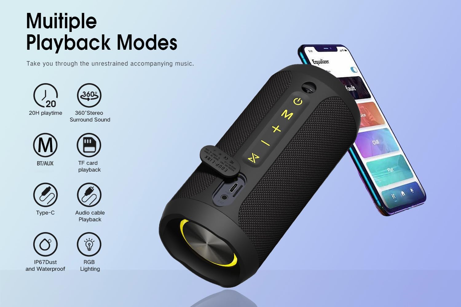 Detalle 2 de EDUPLINK Enceinte Bluetooth Portable 20h