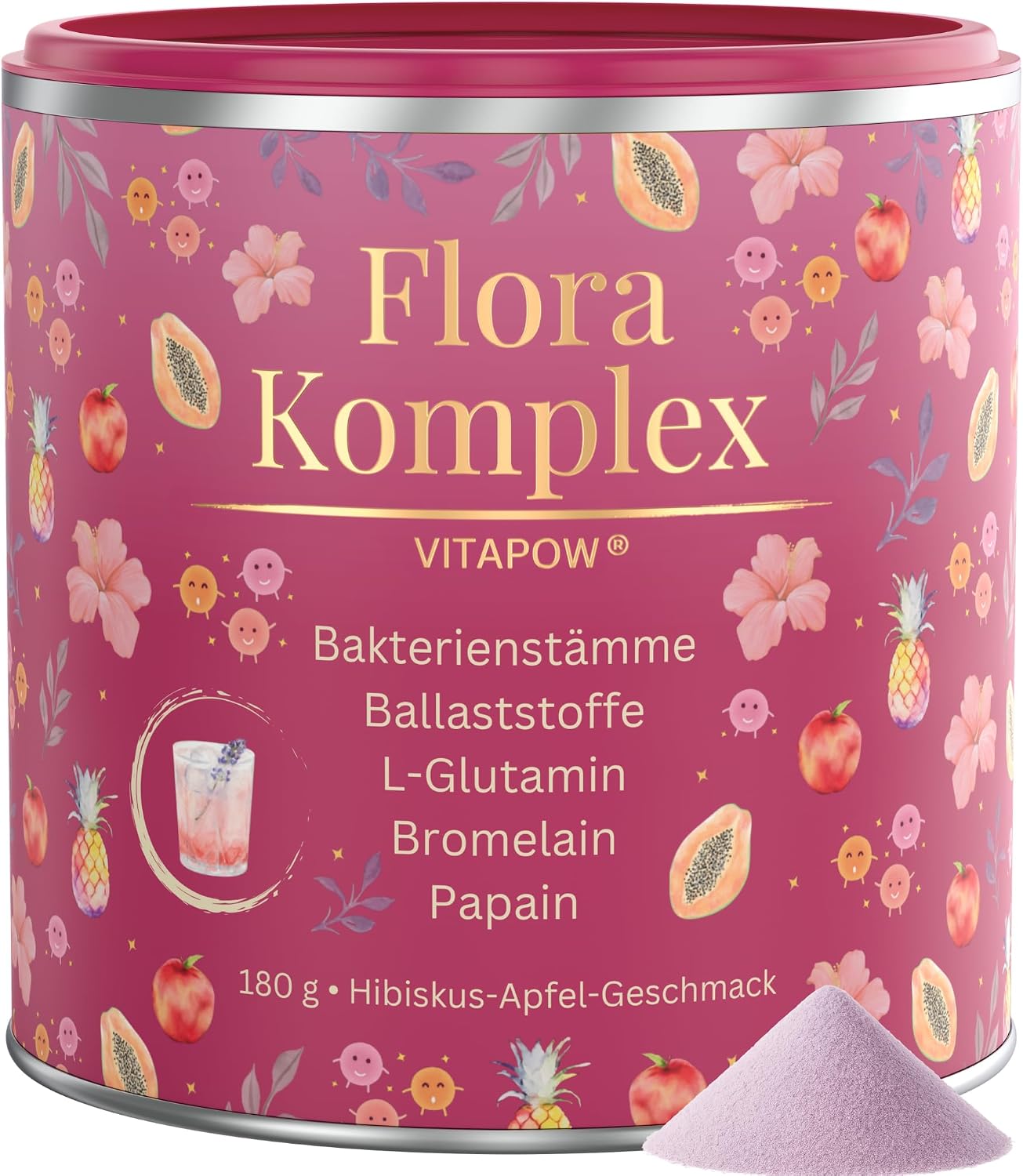 Detalle de Kulturen Komplex als Trinkpulver – Bakterienkulturen, Ballaststoffe, Enzyme (30 Portionen, 10 Mrd. KBE/Portion)