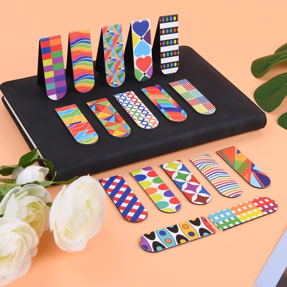 Detalle de Vicloon 30 sztuk-styl geometryczny magnetische paginamarkeerders, 30 stuks