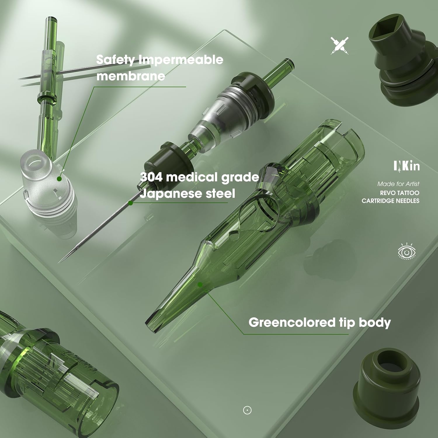 Thumbnail 2 de INKin REVO Cartuchos de Aguja Tatuaje #12 - 20 piezas