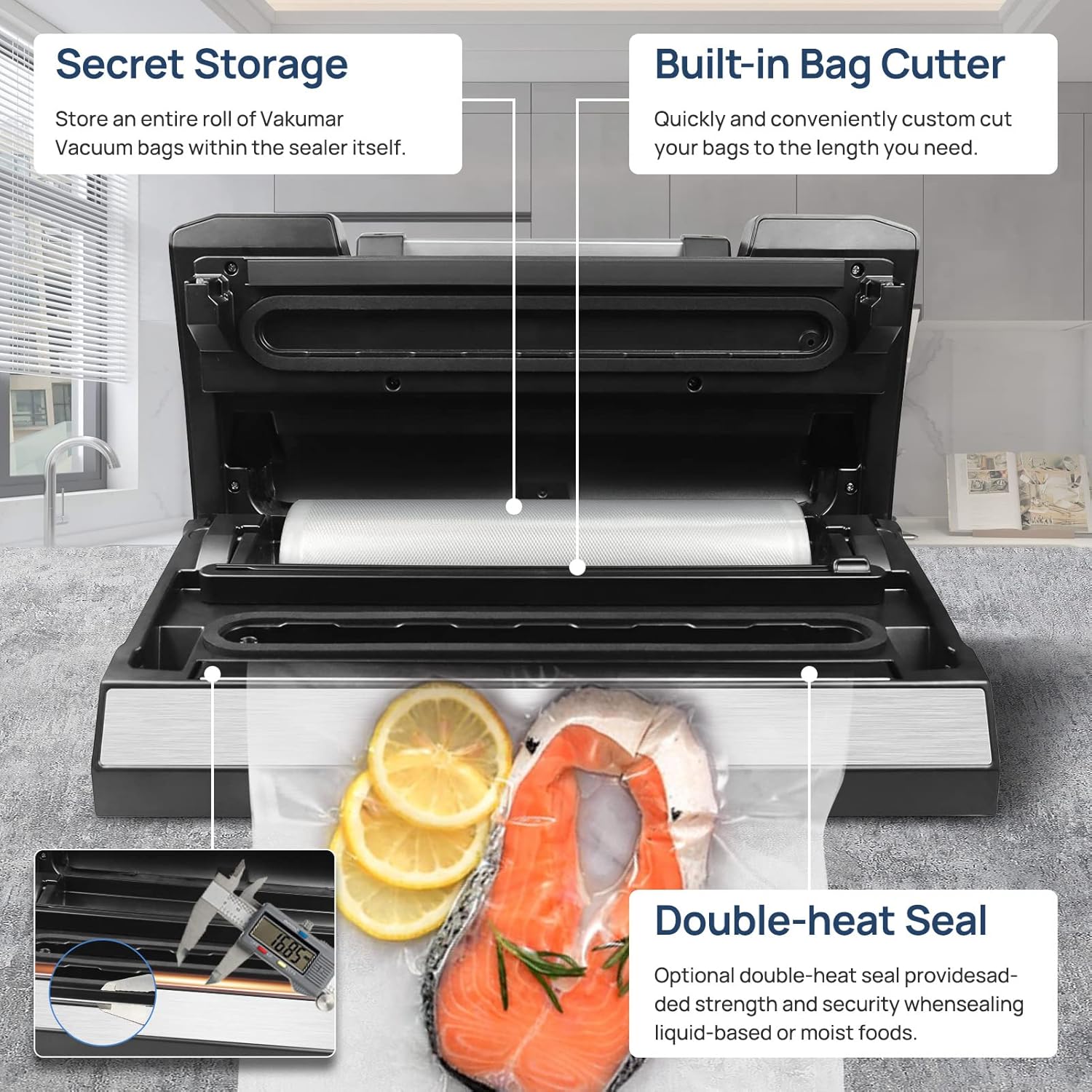 Detalle de Vakumar Precision Vacuum Sealer Pro 90 Kpa