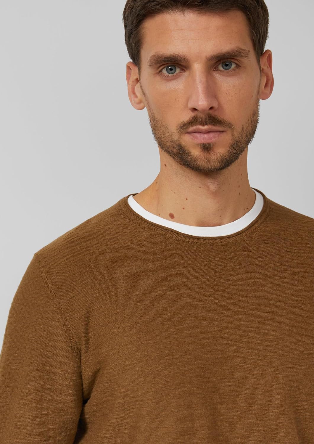 Detalle de s.Oliver Strickpullover mit Flammgarnstruktur und Rollkante