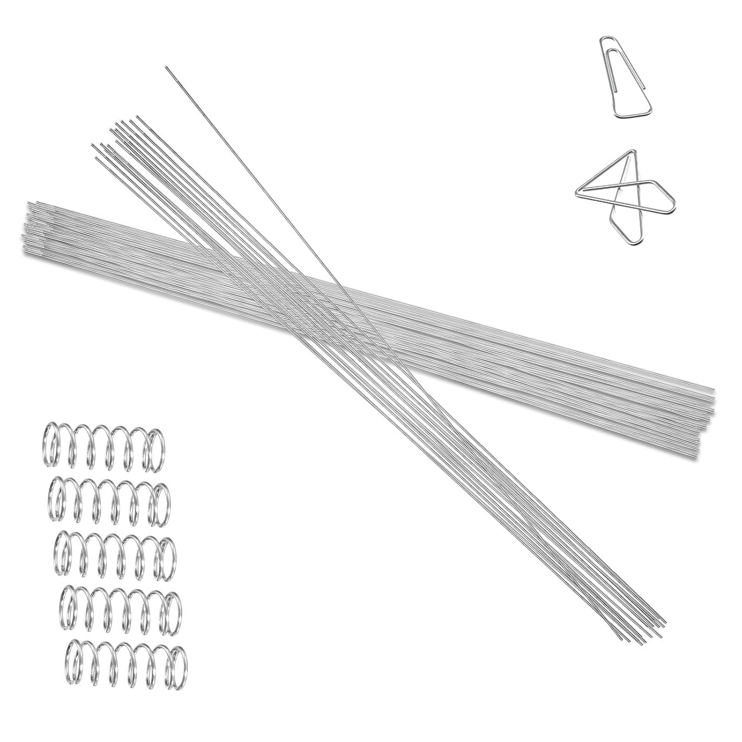 Detalle de Phiowocx 304 Stainless Steel Spring Wire, 0.9 mm, 16 in, 28 Pieces