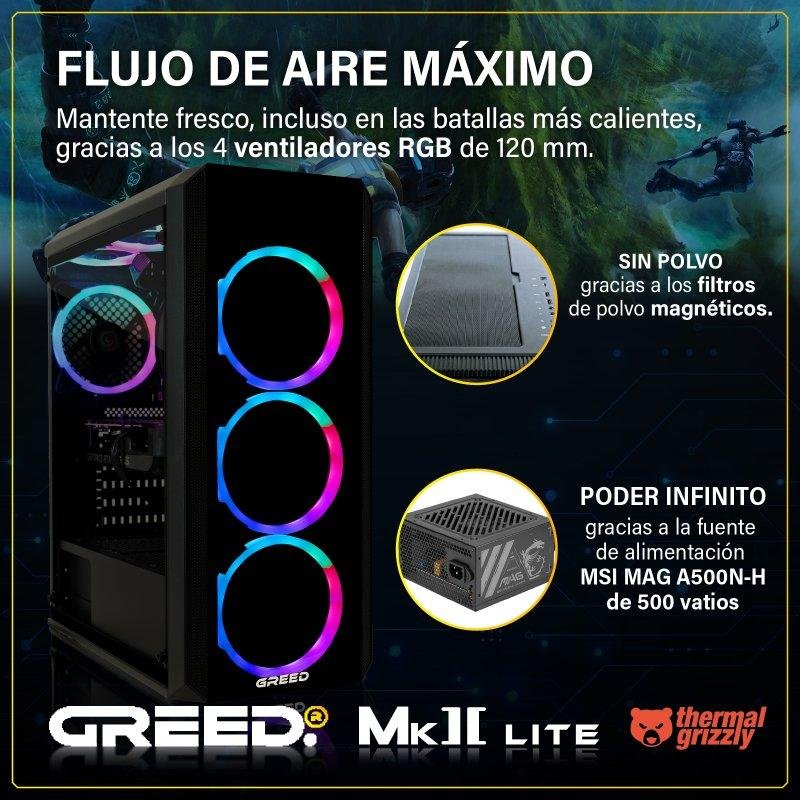 Thumbnail 2 de Greed MK2: PC sobremesa con i5-10400F, 32 GB RAM y RTX 3050