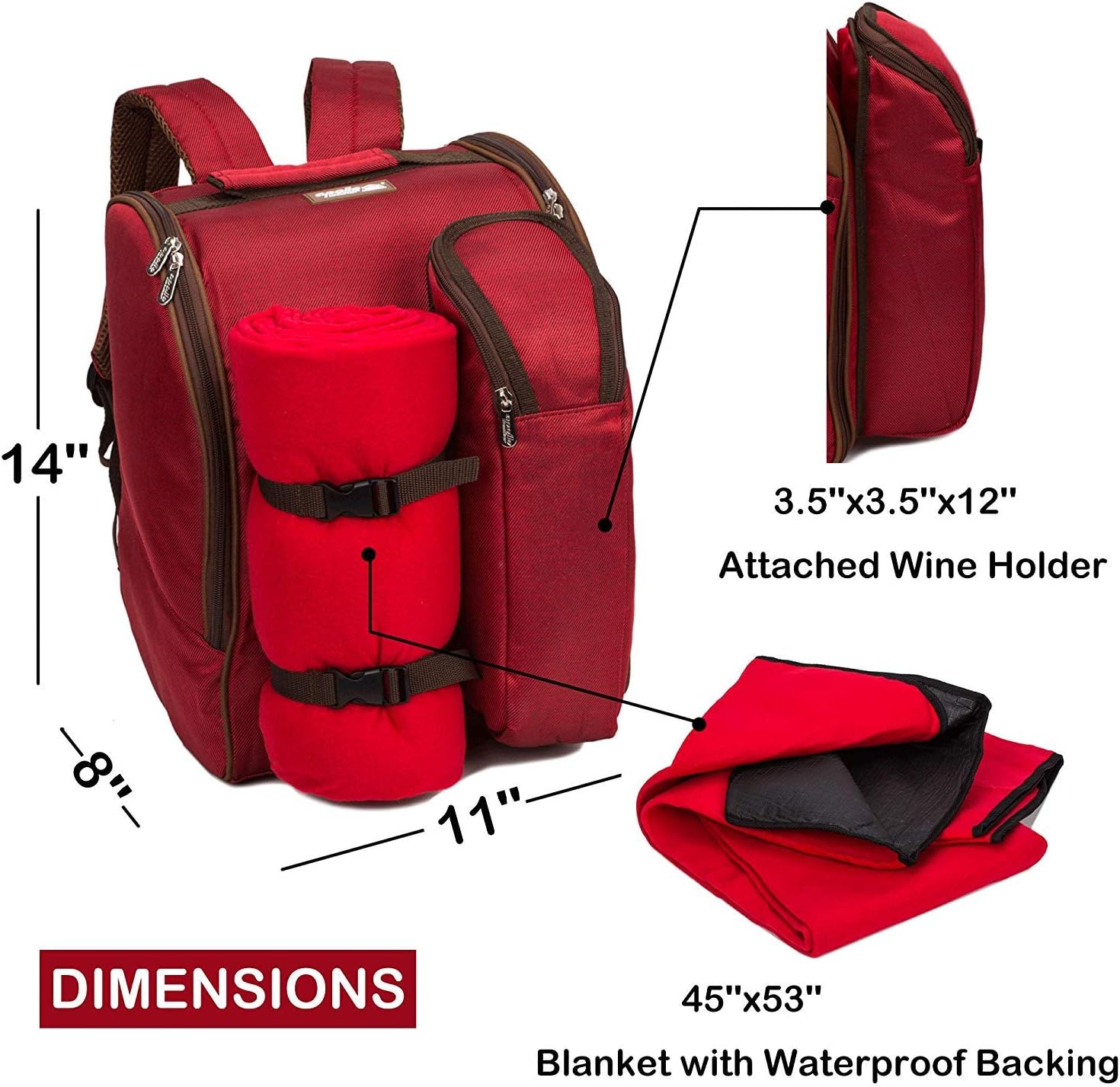 Detalle 1 de APOLLO WALKER Mochila Picnic 4 personas