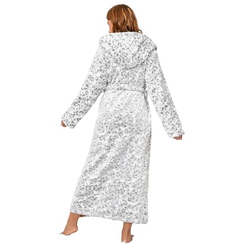 Detalle de RONGTAI Womens Dressing Gown Fleece Plush Warm Long Robe