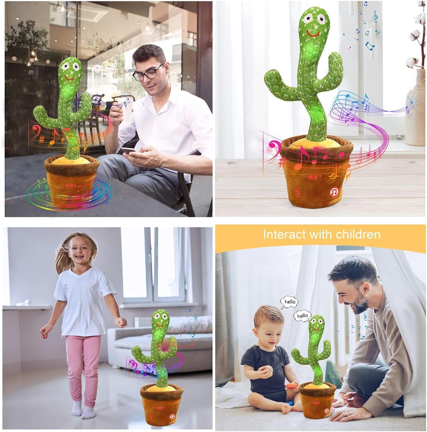 Detalle 1 de Sprechender Kaktus Spielzeug mit Aufnahme