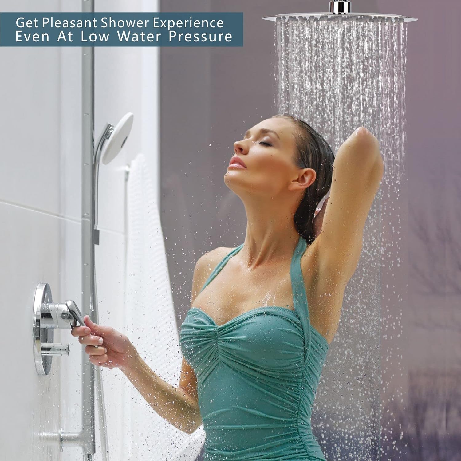Thumbnail 5 de Voolan 12in Rain Shower Head Chrome
