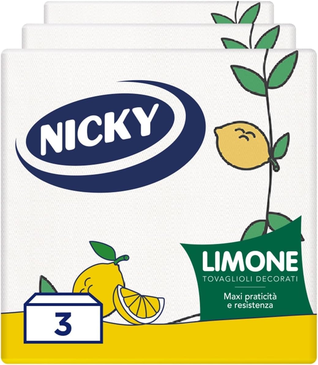 Thumbnail 6 de Nicky Limone Tovaglioli Decorati – Confezione da 35 tovaglioli a 2 veli, morbidezza e FSC