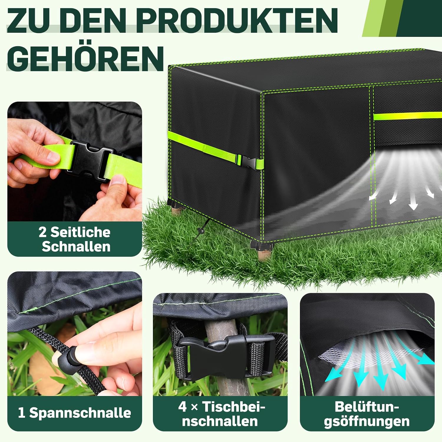 Thumbnail 4 de FORTRY Abdeckung Gartenmöbel Winterfest 180x120x74 cm – wasserdicht, atmungsaktiv und winddicht
