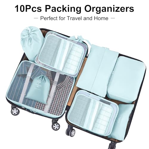 Detalle de Koffer Organizer Set von TXBOBECO – 10-teiliges Packing Cubes Reise-Organizer-Set