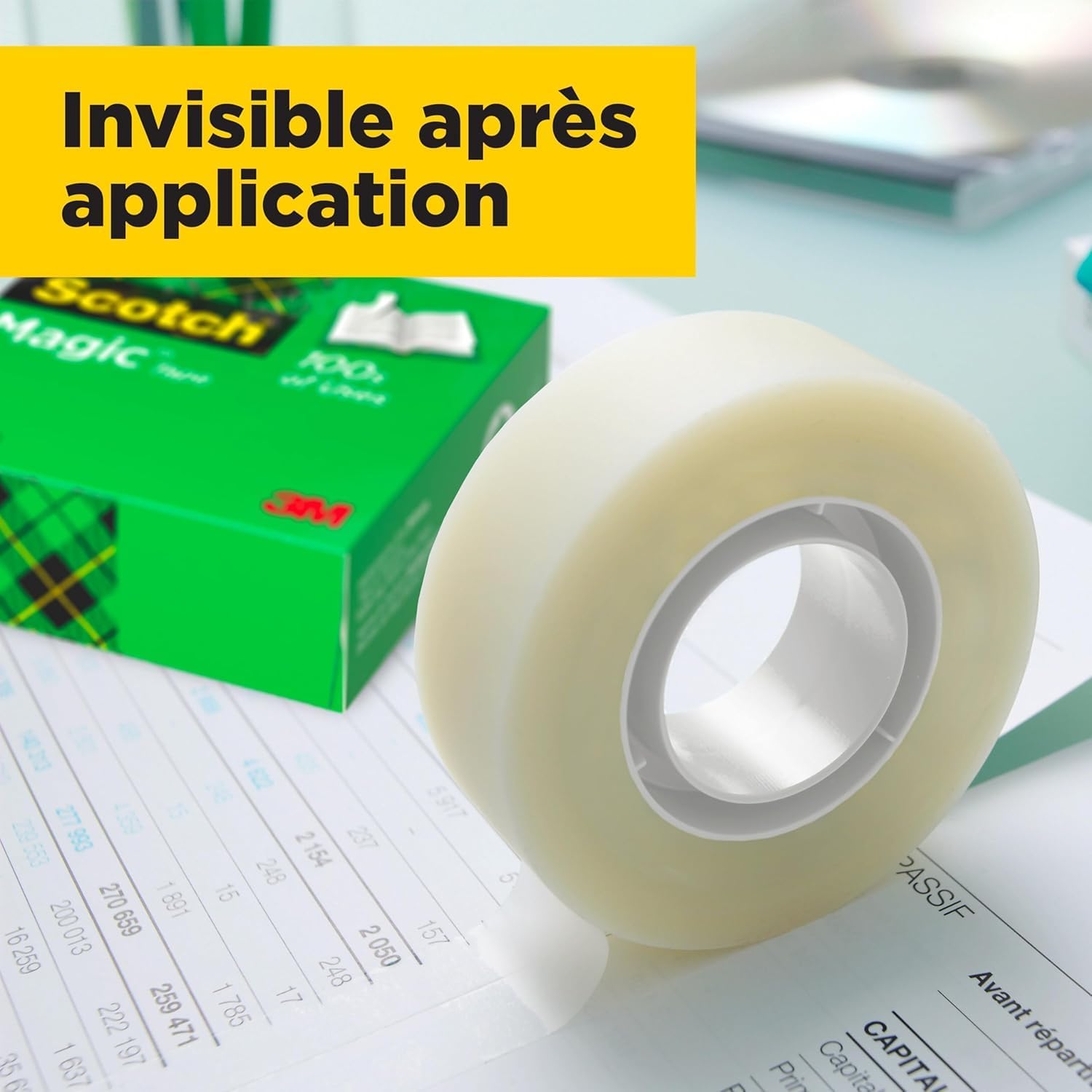 Thumbnail 1 de Scotch Ruban Magic – 6 rouleaux 19 mm x 33 m, ruban invisible finition mate pour bureau et école