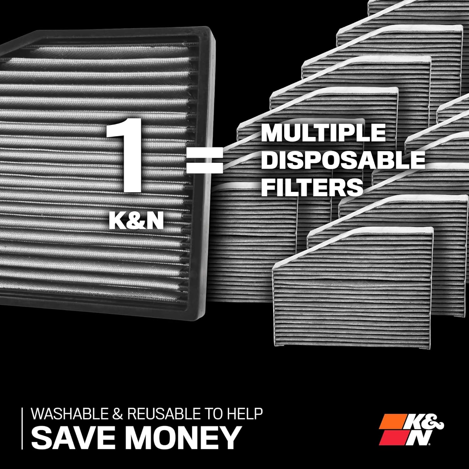Thumbnail 5 de K&N Cabin Air Filter for Lexus, Pontiac, Scion, Subaru, Toyota, Land Rover (VF2000) – Custom Fit Premium Grade