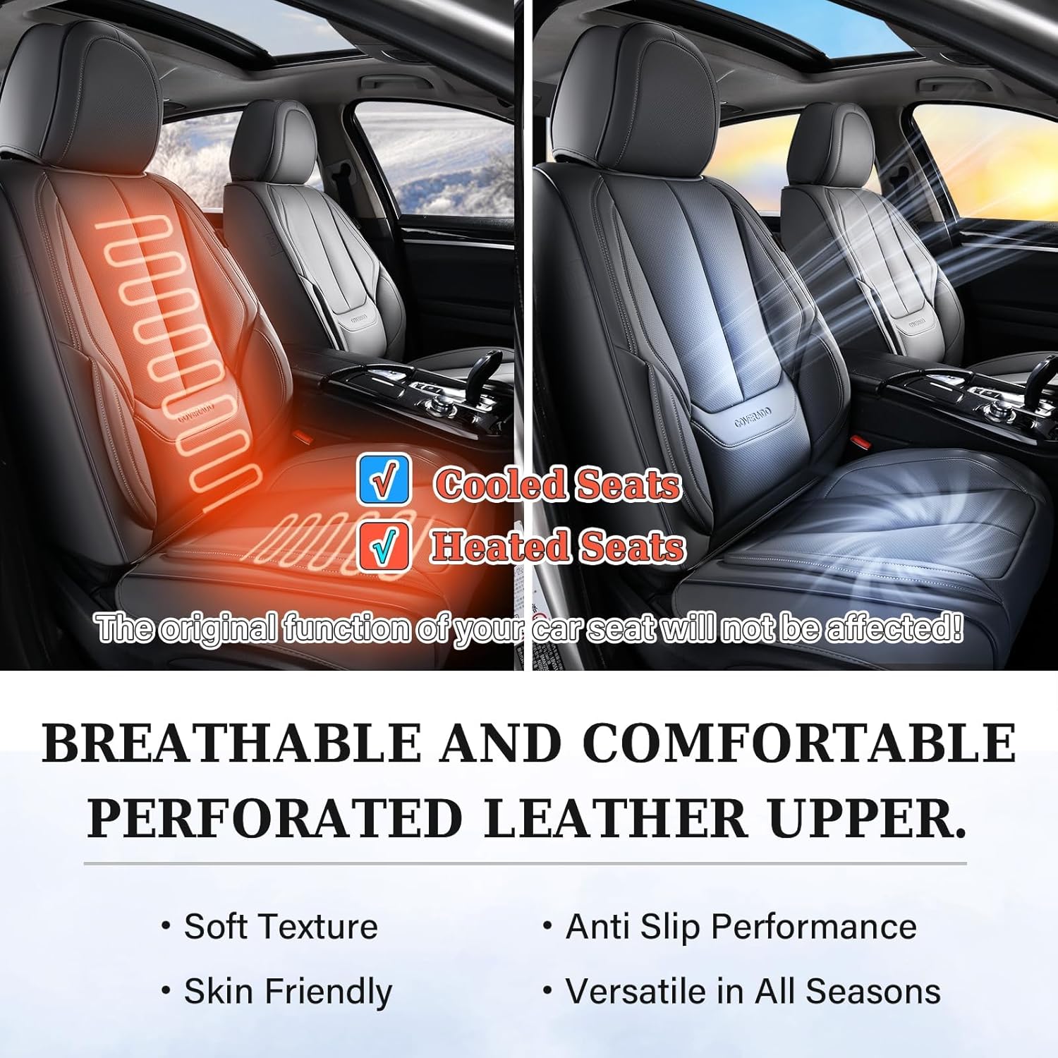 Detalle 2 de Coverado Universal Front Seat Covers, 2 Pack