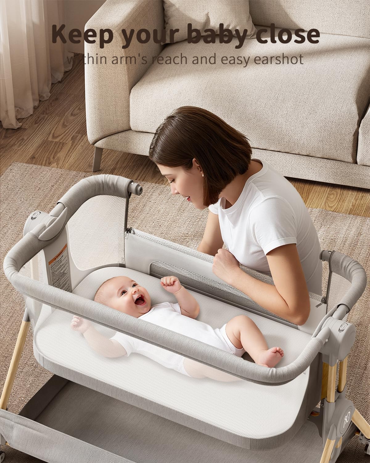 Thumbnail 5 de ANGELBLISS Baby Bassinet 19 lbs