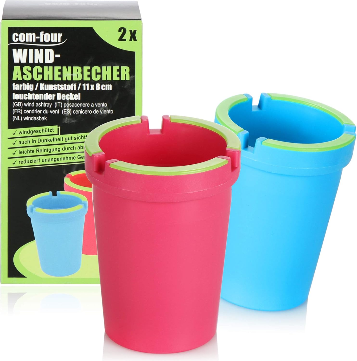 com-four Cendriers coupe-vent Ø 8 cm 🌫