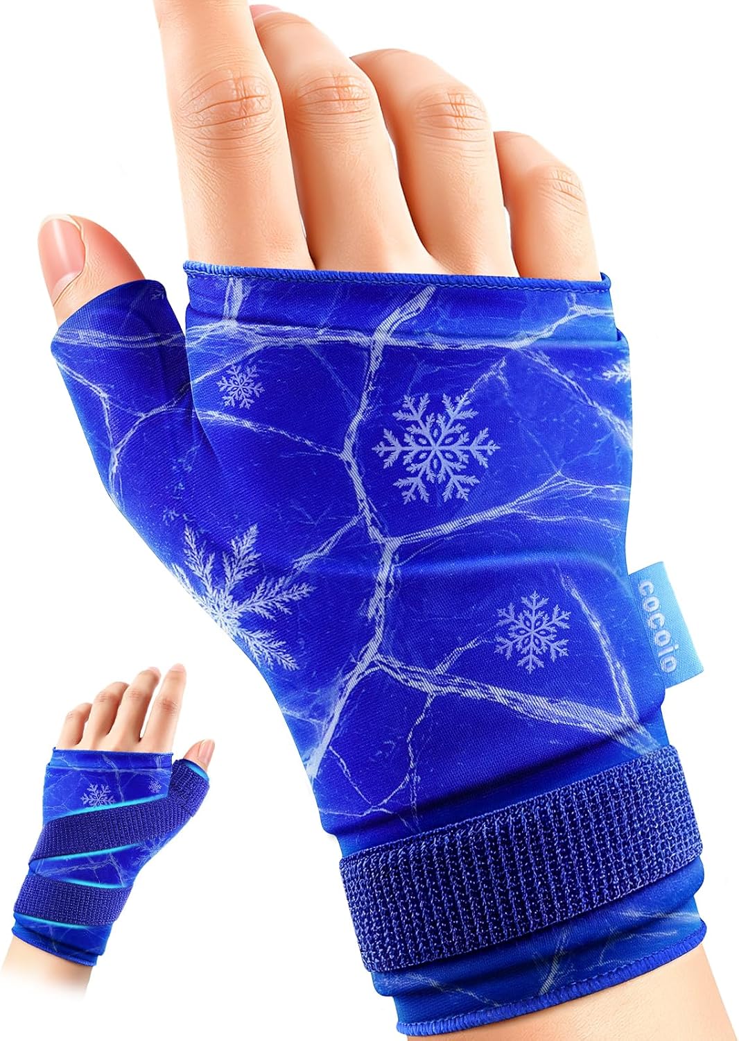 Detalle de cocoio Thumb & Wrist Ice Pack Wrap, Medium Reusable Hot-Cold Gel Wrap