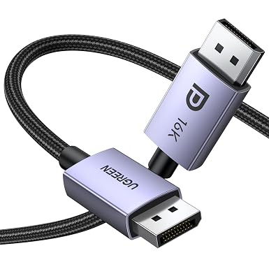 Detalle de UGREEN Cable DisplayPort 2.1 16K 8K 4K 80Gbps HDR 1M