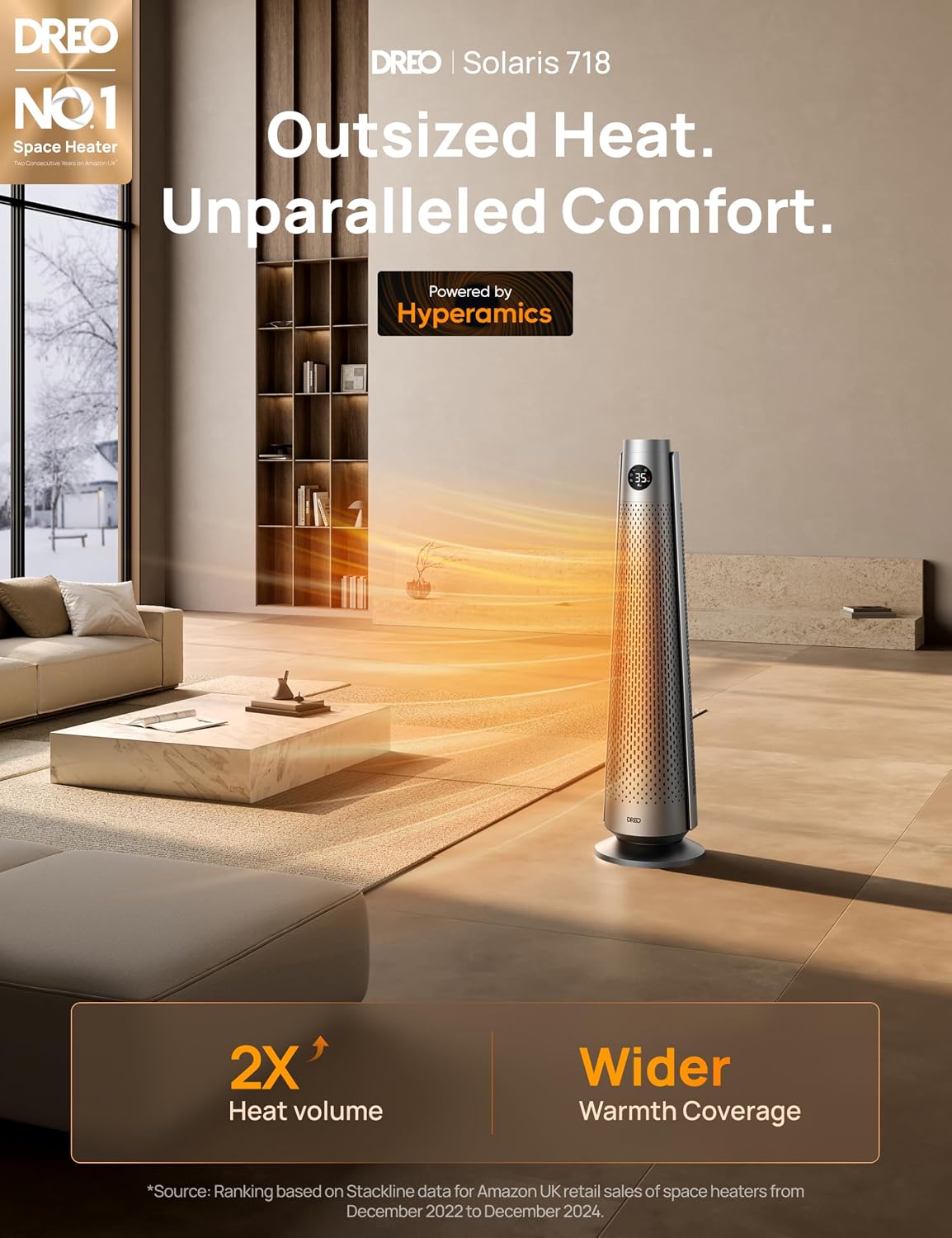 Thumbnail 1 de Dreo 30" Silent Space Heater 25dB