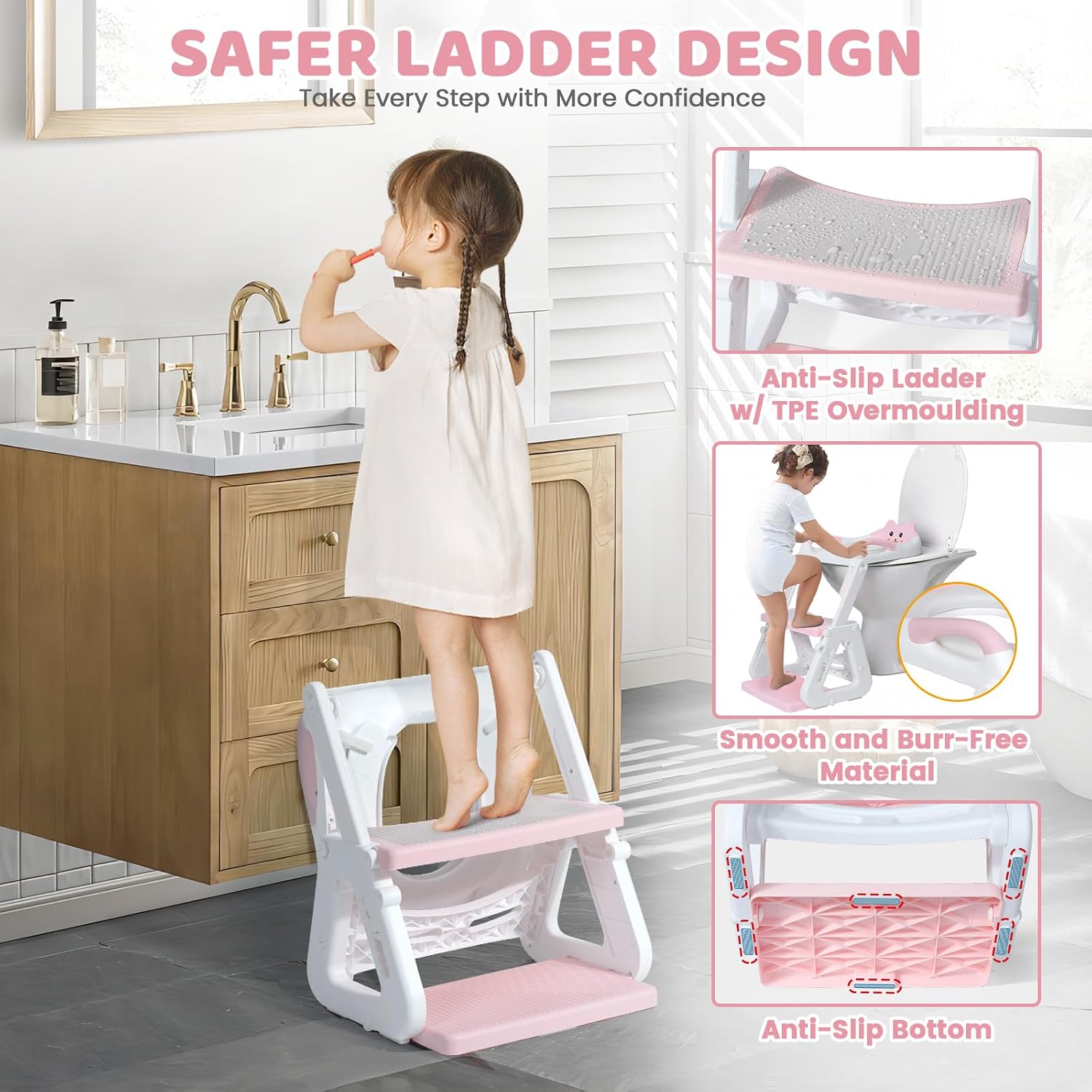 Thumbnail 4 de Orzbow Potty Training Seat Bear Pink