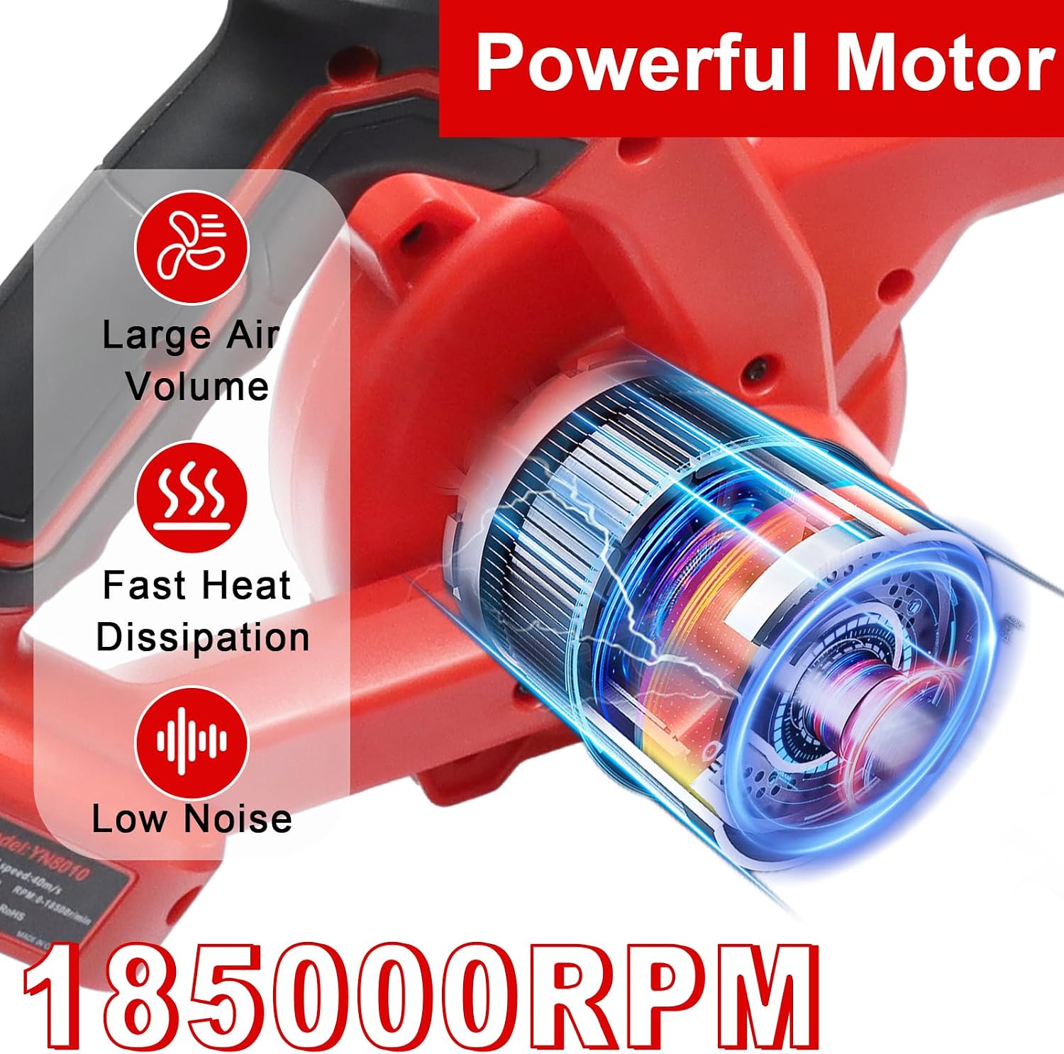 Thumbnail 5 de Powarobor YN-8081-ML Cordless Leaf Blower, 18V with Adjustable Speed
