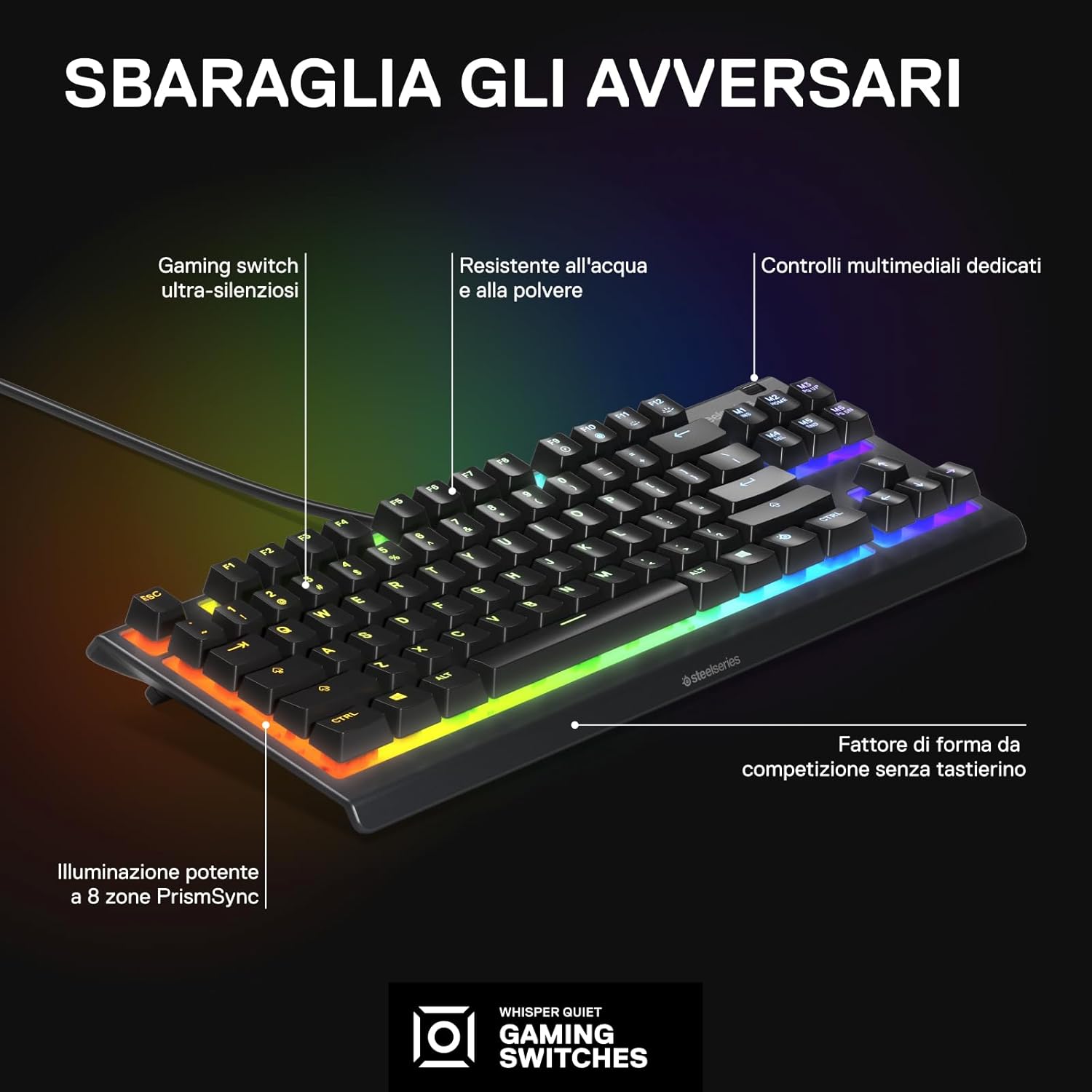 Thumbnail 2 de SteelSeries Apex 3 TKL tastiera gaming RGB