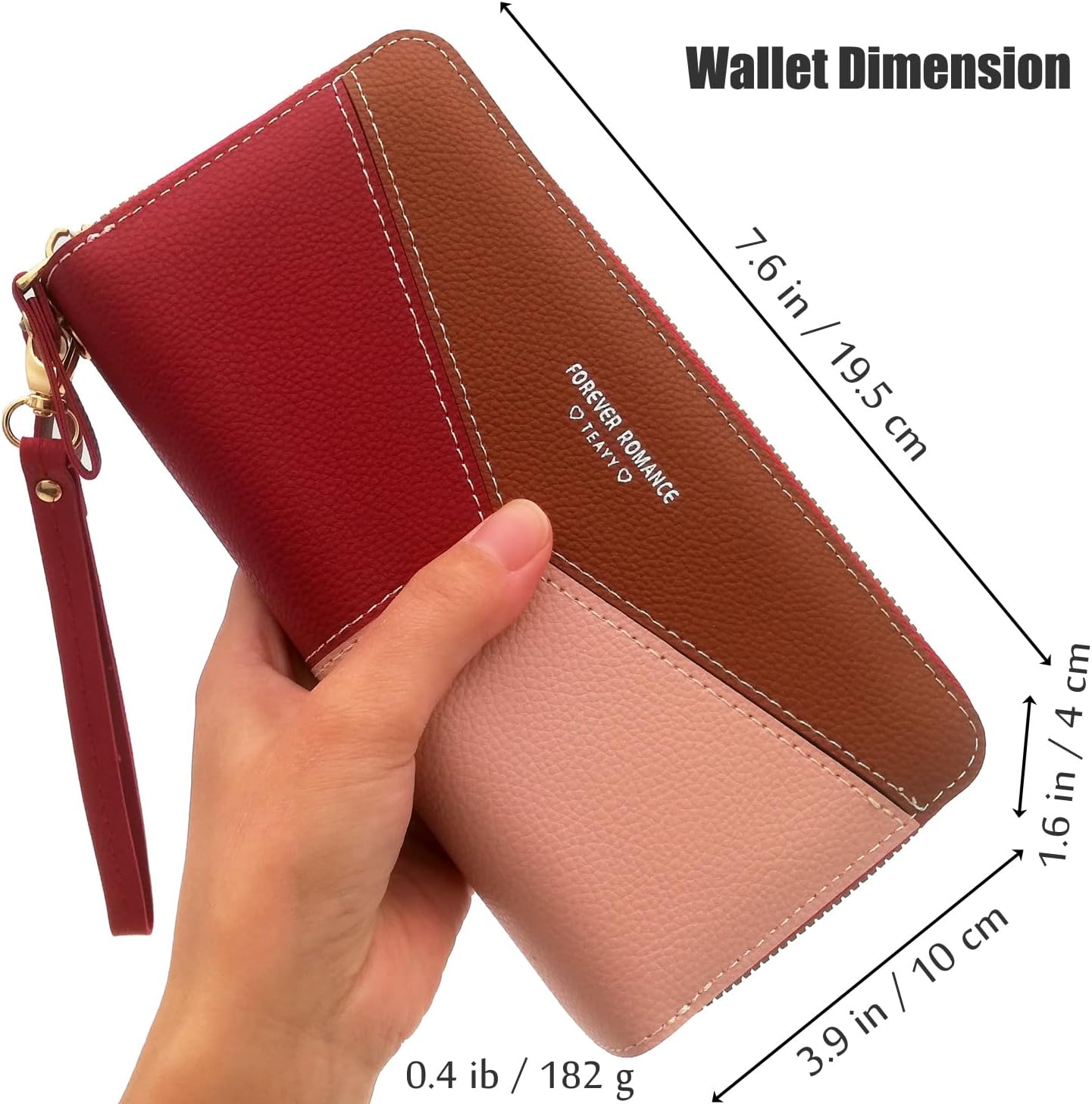 Thumbnail 2 de Gosyfeti women’s wallet with wristlet – large zip-around purse for cards, coins and phone