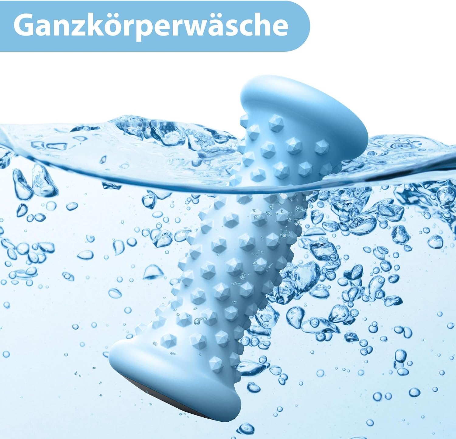 Detalle de BESKAR Fußmassagerolle für Plantarfasziitis – tragbare Gummi-Massagerolle für Triggerpunkt- und Tiefengewebe-Massage, blau