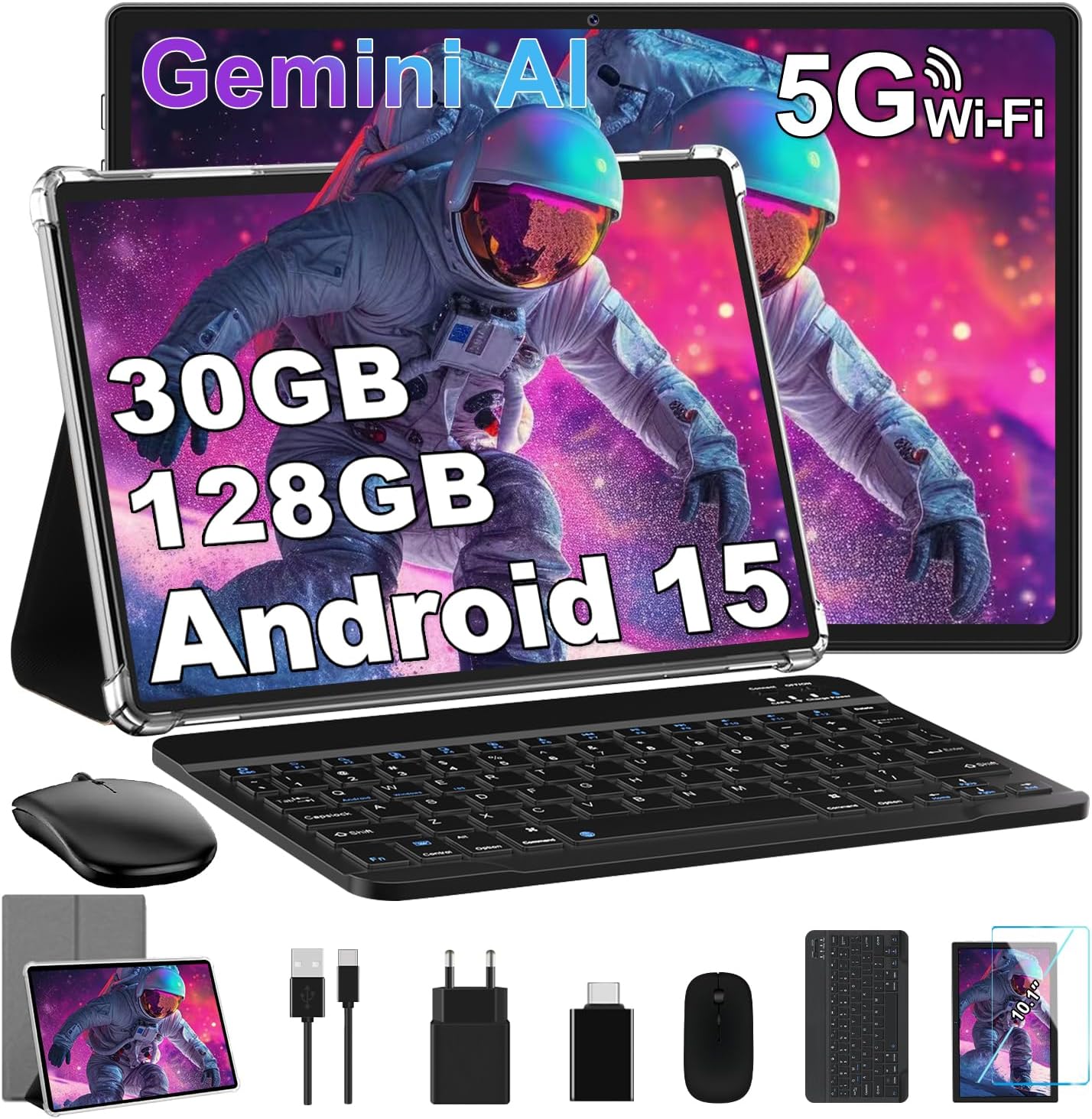 Detalle de 10 Pollici Tablet Android 15 Octa-Core 30GB+128GB