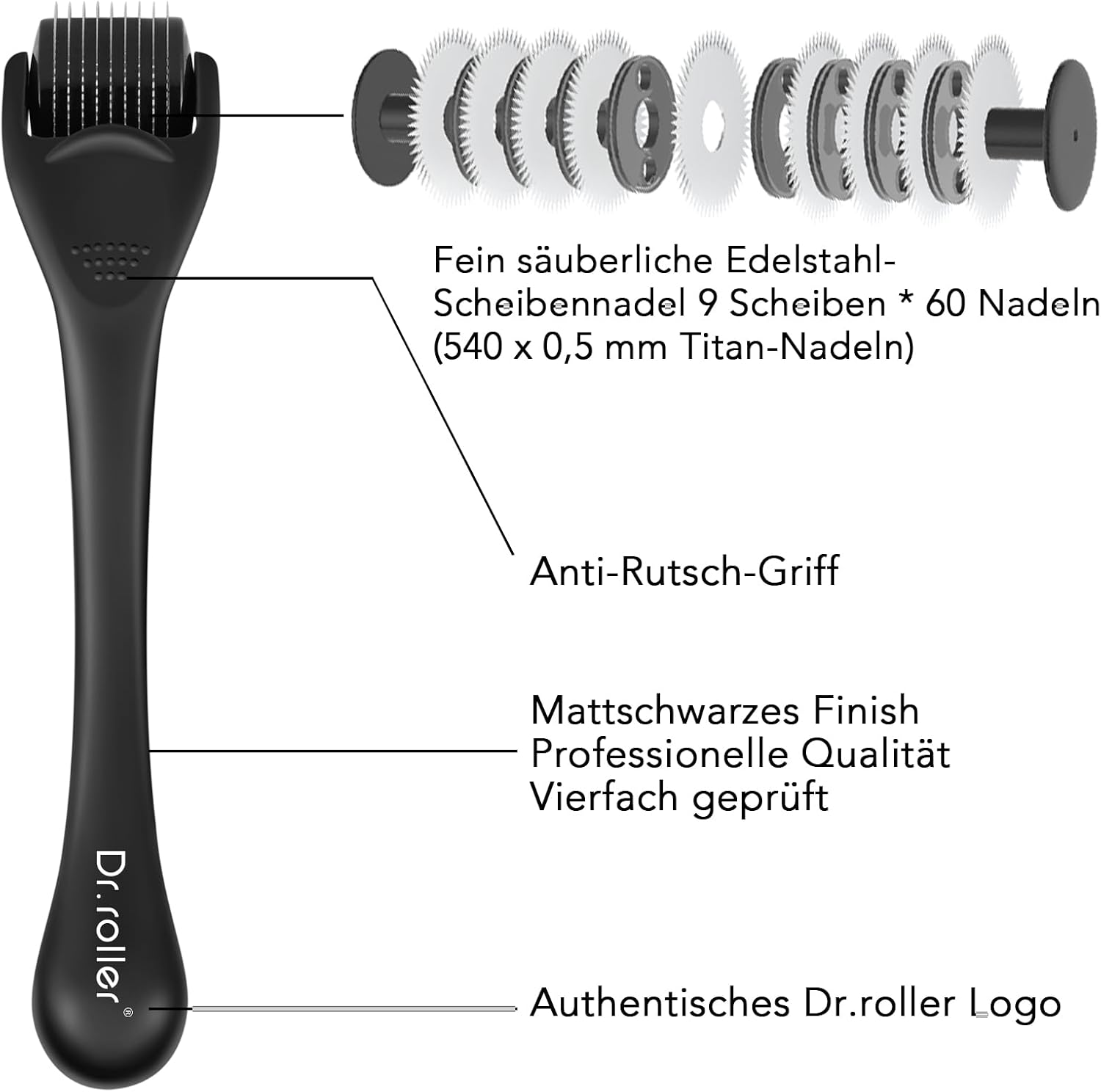 Detalle 2 de Dr.roller Bartroller 0,5 mm Dermaroller