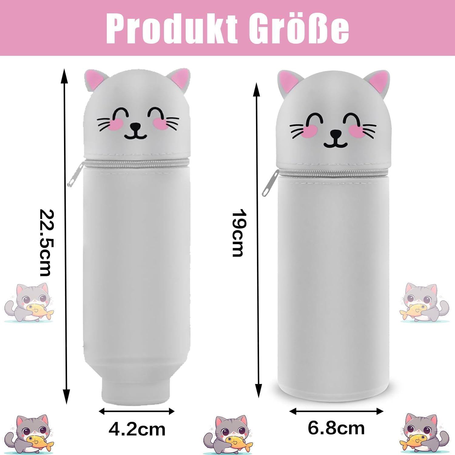 Thumbnail 1 de TwoduYoo Super weiches Federmäppchen 22cm 🐱