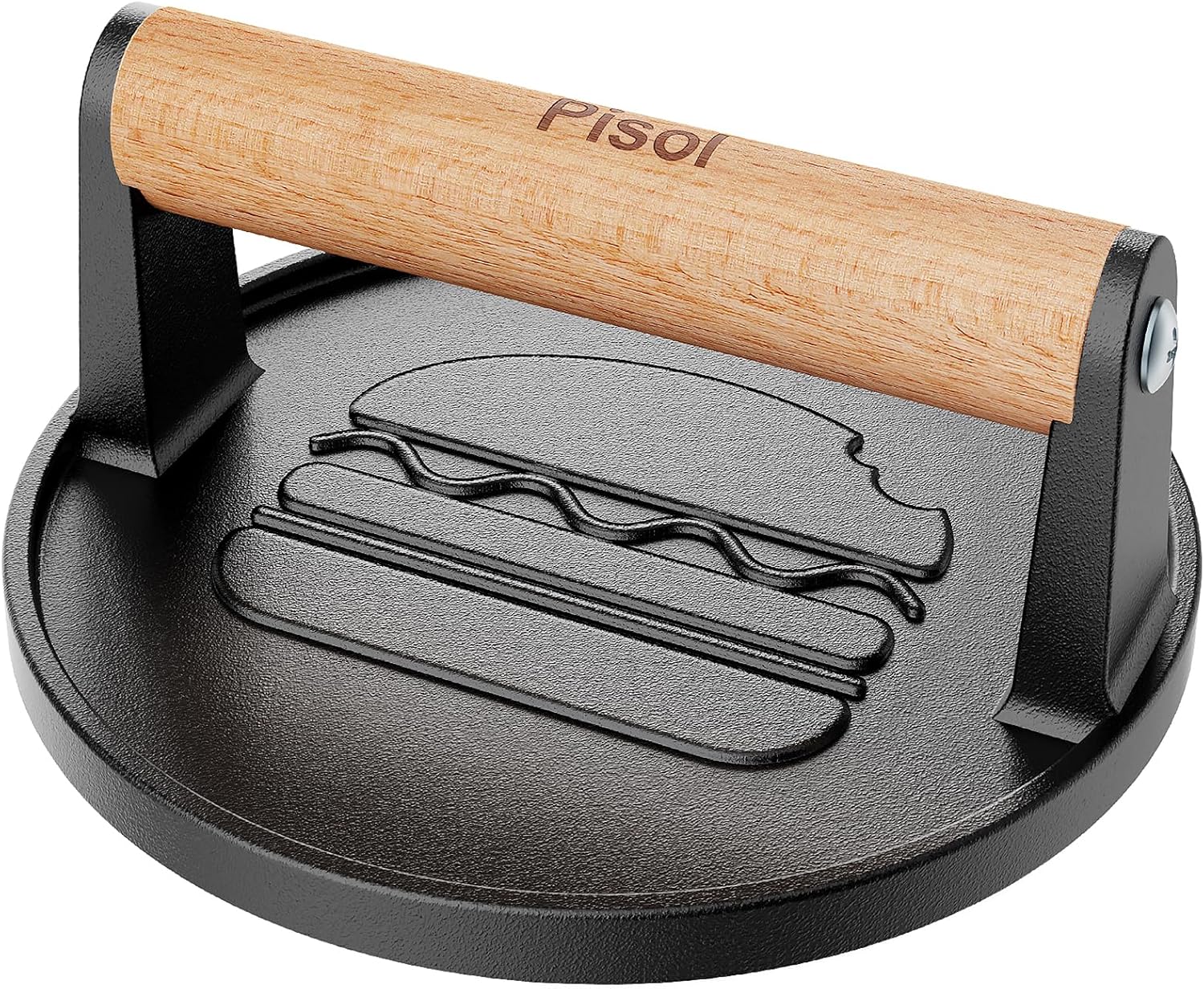 Thumbnail 6 de Pisol Smash Burger Press 6.6” cast iron