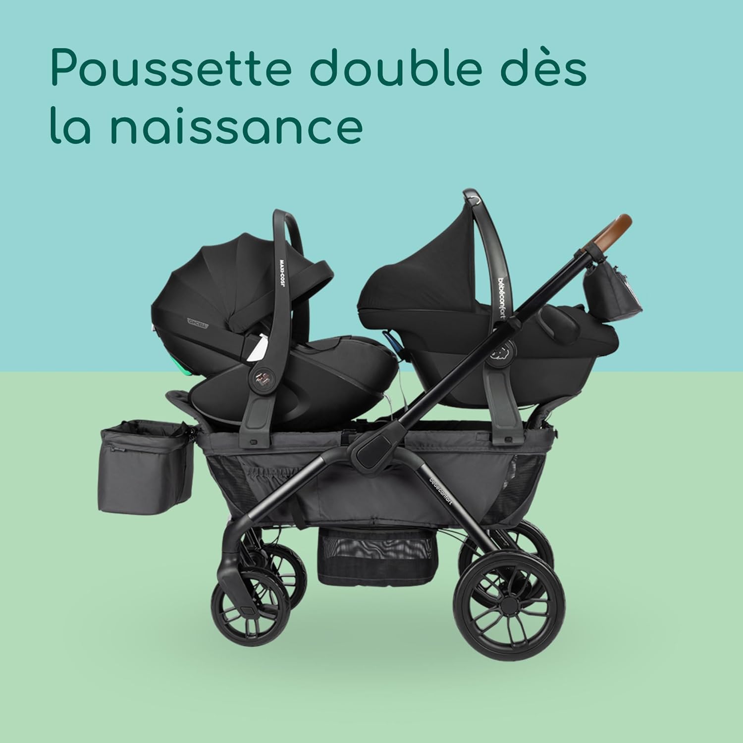 Thumbnail 2 de Bebeconfort Helios : Poussette double dès la naissance, tout-terrain et compacte