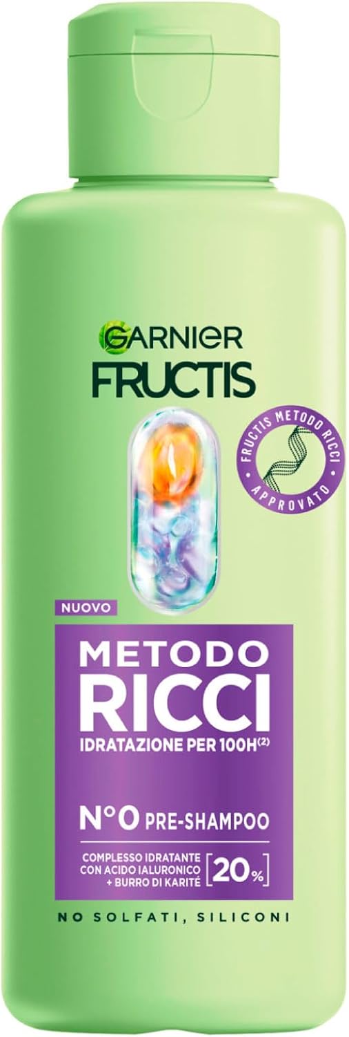 Detalle de Kit Routine Completa Garnier Fructis Metodo Ricci: Shampoo, Maschera, Pre-Shampoo e Spray Idratante