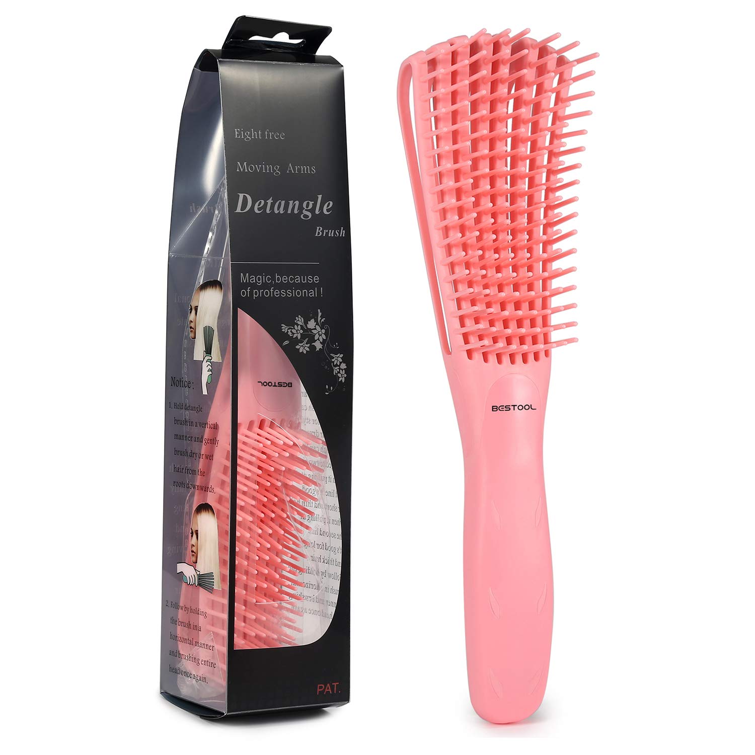 Detalle de BESTOOL Haarbürste für Locken, 3a–4c