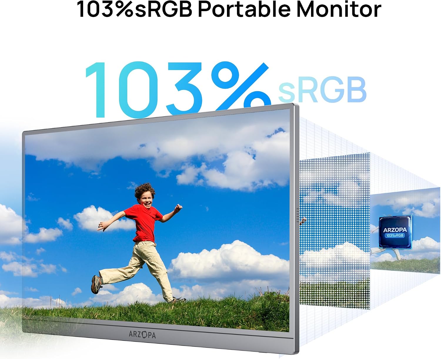 Detalle de ARZOPA Z1C Plus 17.3 Portable Monitor